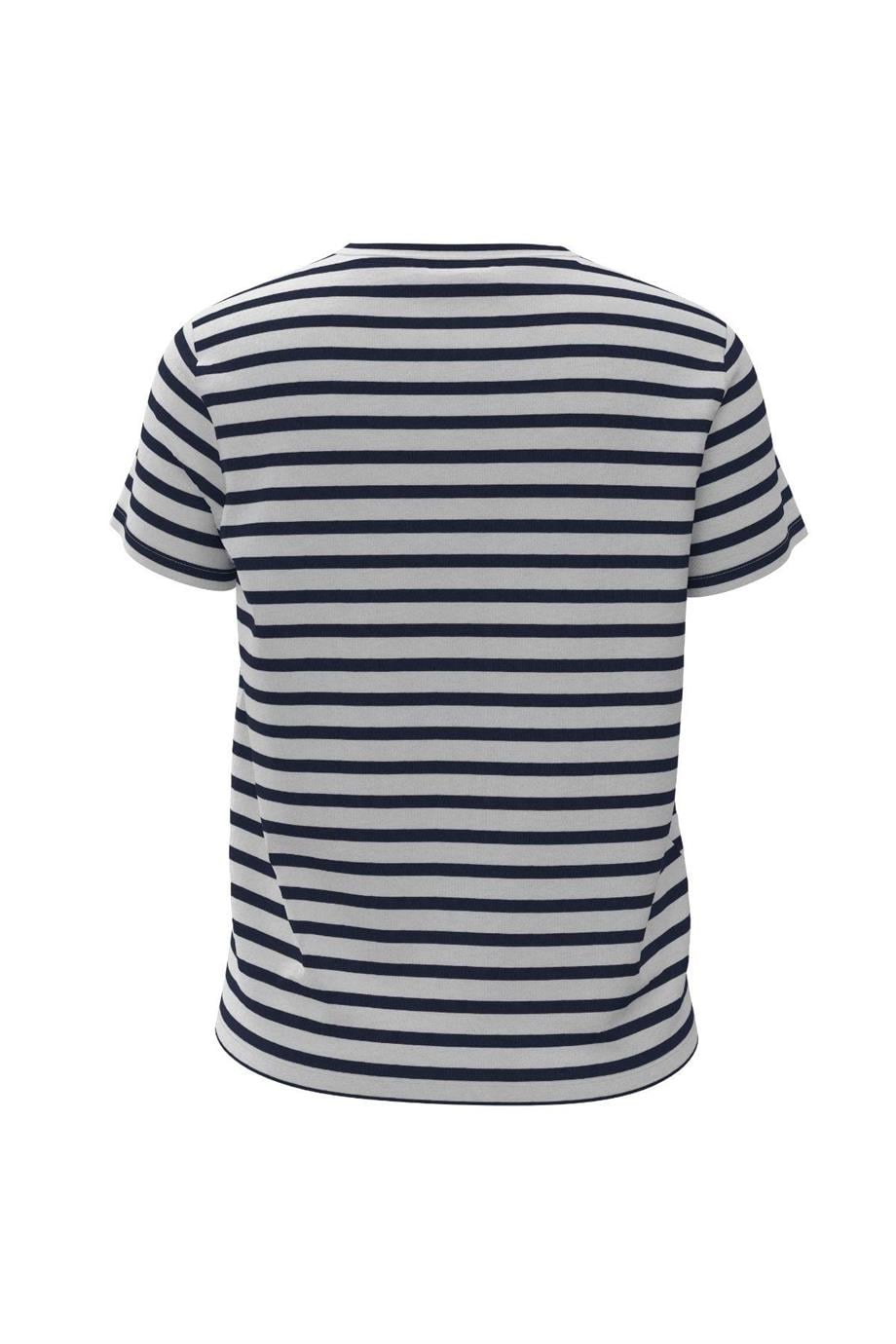 New Nautical, Sürdürülebilir Kumaşlı, Kısa Kol, Çizgili T-Shirt