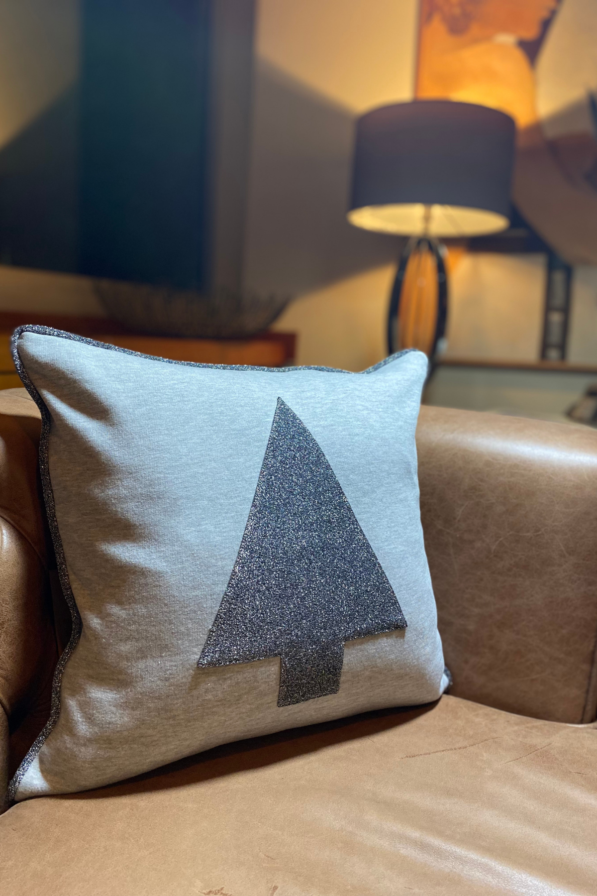 Pine Pillow, Organik Kumaşlı Yılbaşı Temalı Yastık