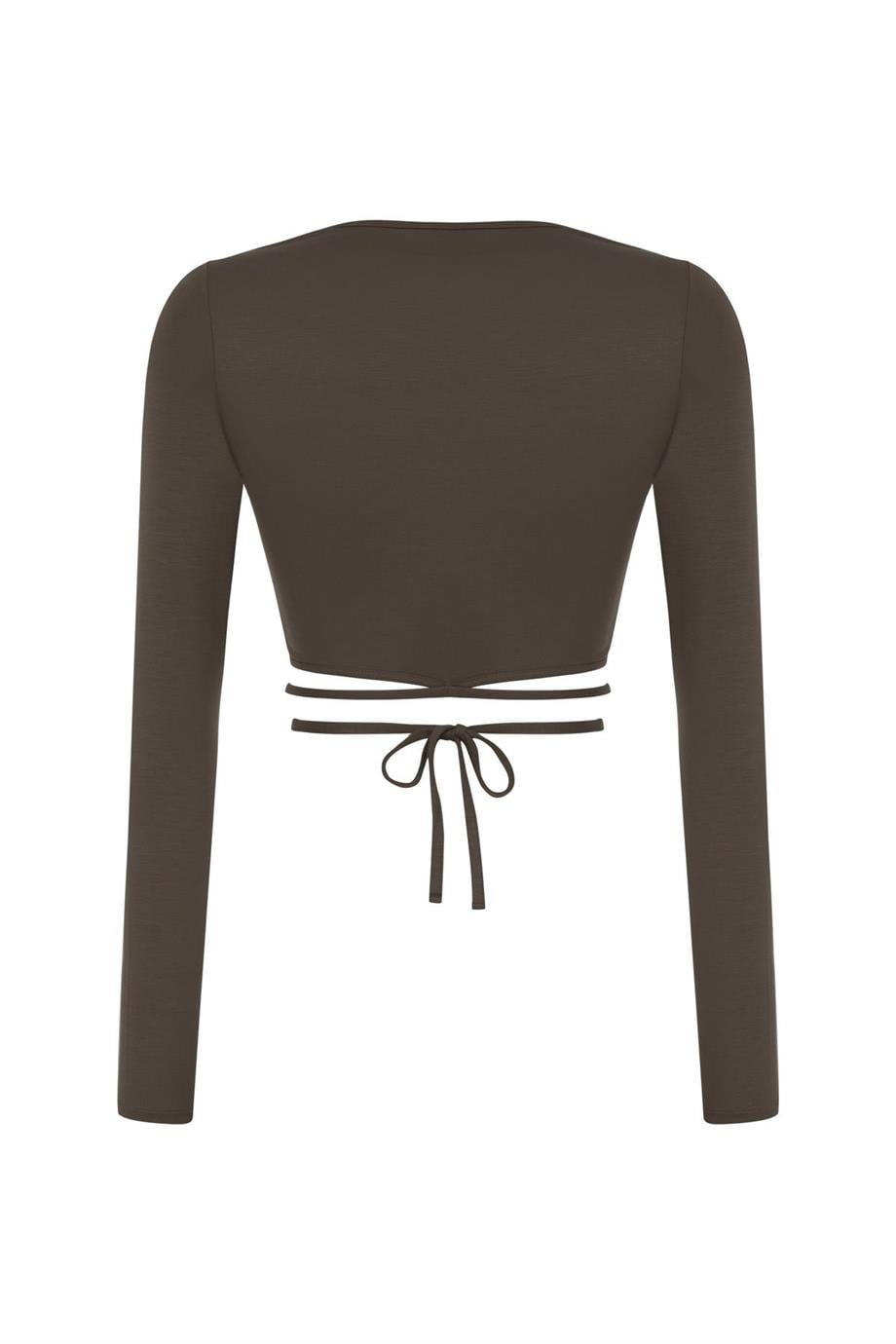 RACHEL CROP TOP - CROPPED BAĞCIK DETAYLI BLUZ