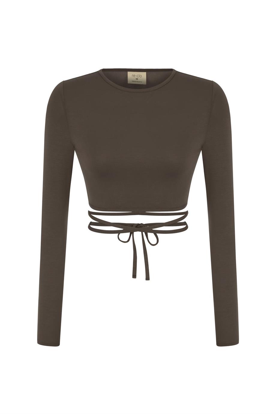 RACHEL CROP TOP - CROPPED BAĞCIK DETAYLI BLUZ