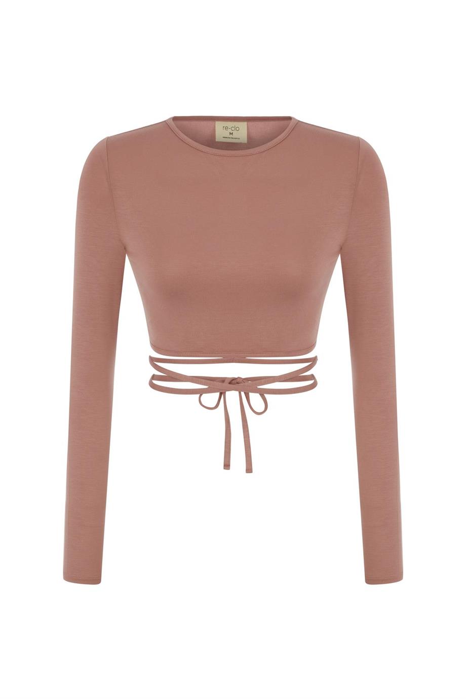 RACHEL CROP TOP - CROPPED BAĞCIK DETAYLI BLUZ