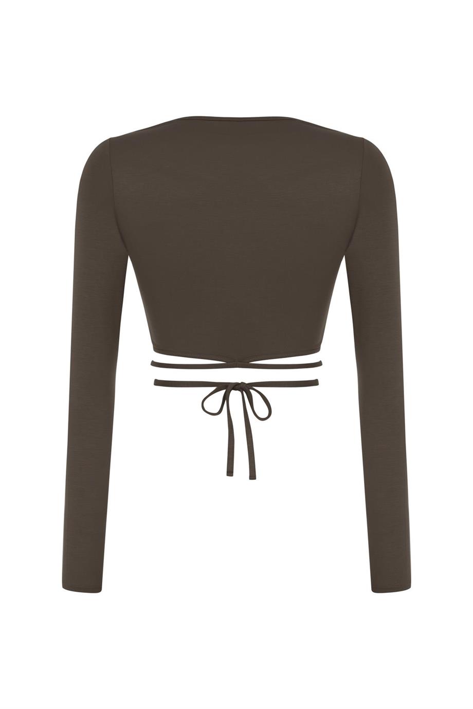 RACHEL CROP TOP - CROPPED BAĞCIK DETAYLI BLUZ