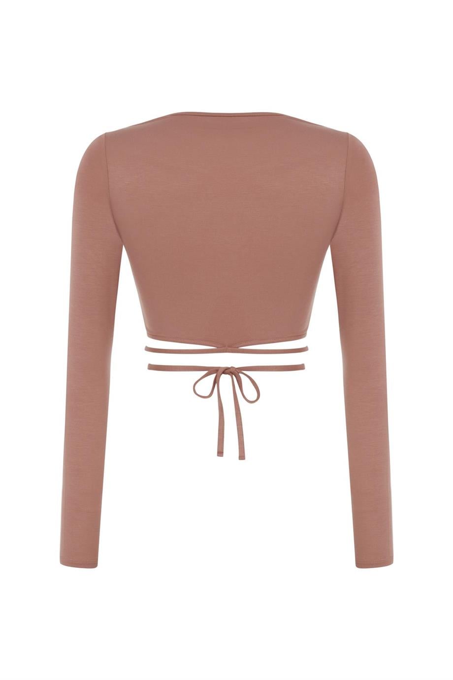 RACHEL CROP TOP - CROPPED BAĞCIK DETAYLI BLUZ