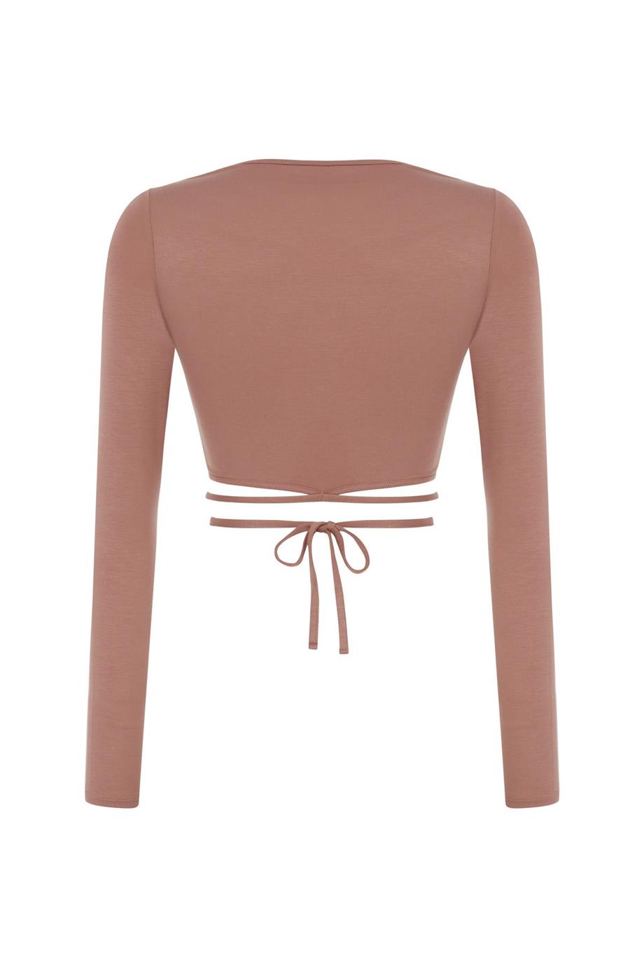 RACHEL CROP TOP - CROPPED BAĞCIK DETAYLI BLUZ