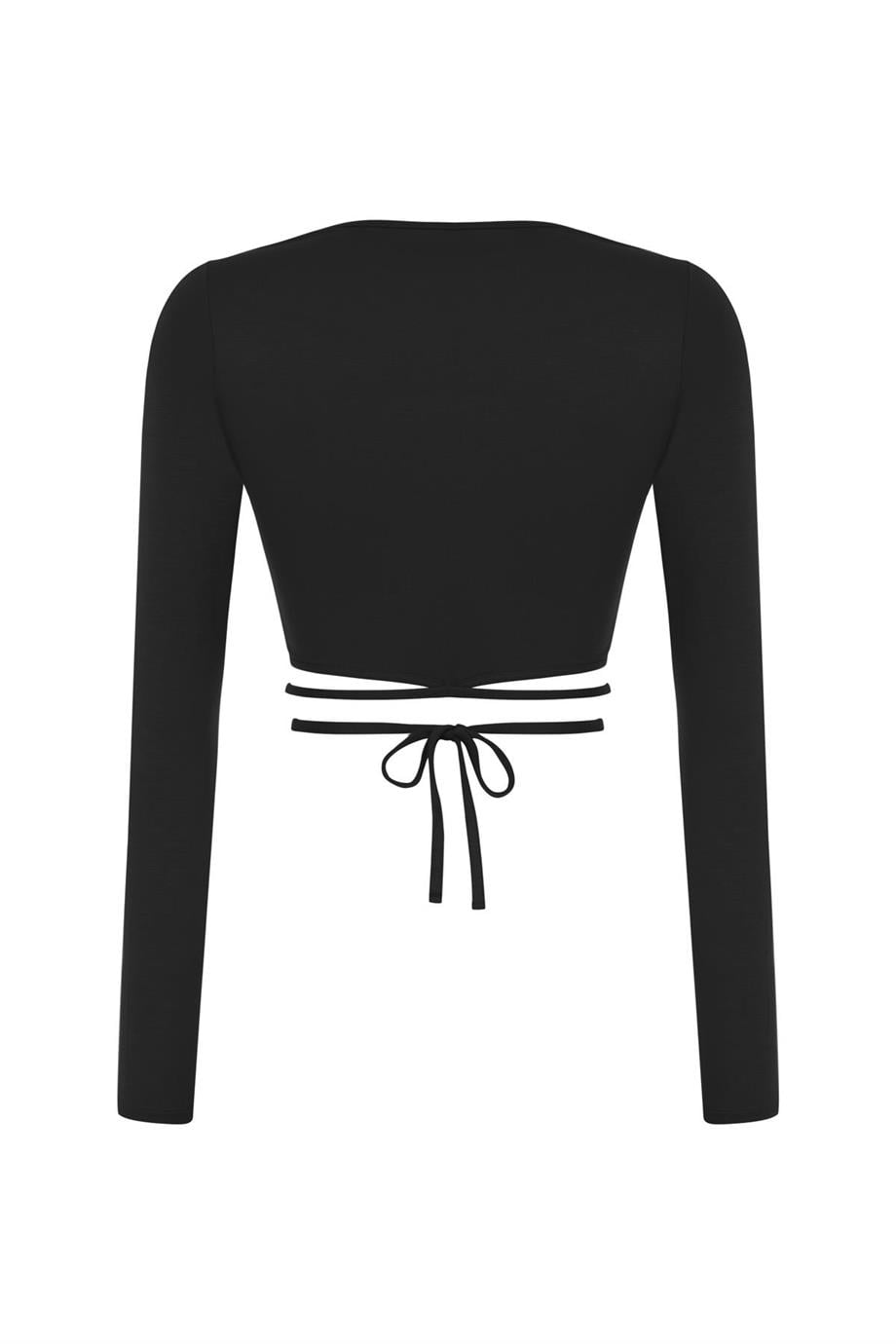 RACHEL CROP TOP - CROPPED BAĞCIK DETAYLI BLUZ