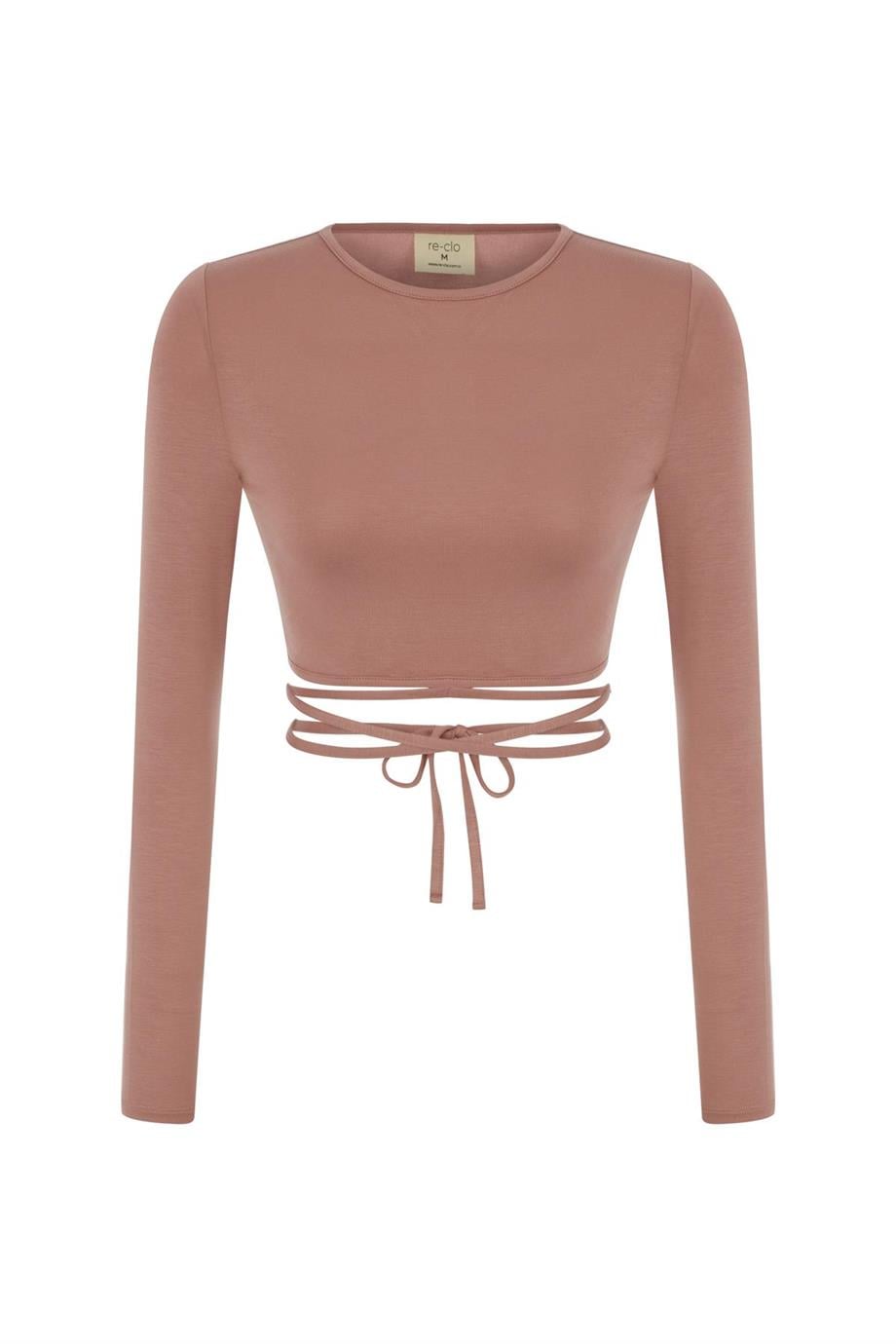 RACHEL CROP TOP - CROPPED BAĞCIK DETAYLI BLUZ