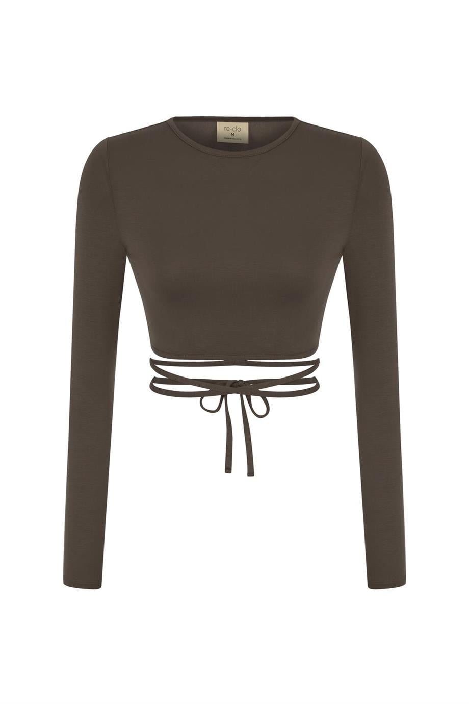 RACHEL CROP TOP - CROPPED BAĞCIK DETAYLI BLUZ