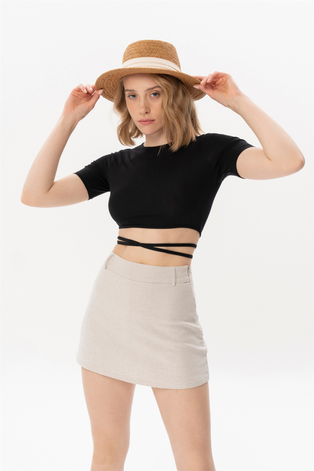 Rachel Remake Project, Organik Kumaşlı Bağlcık Detaylı T-Shirt