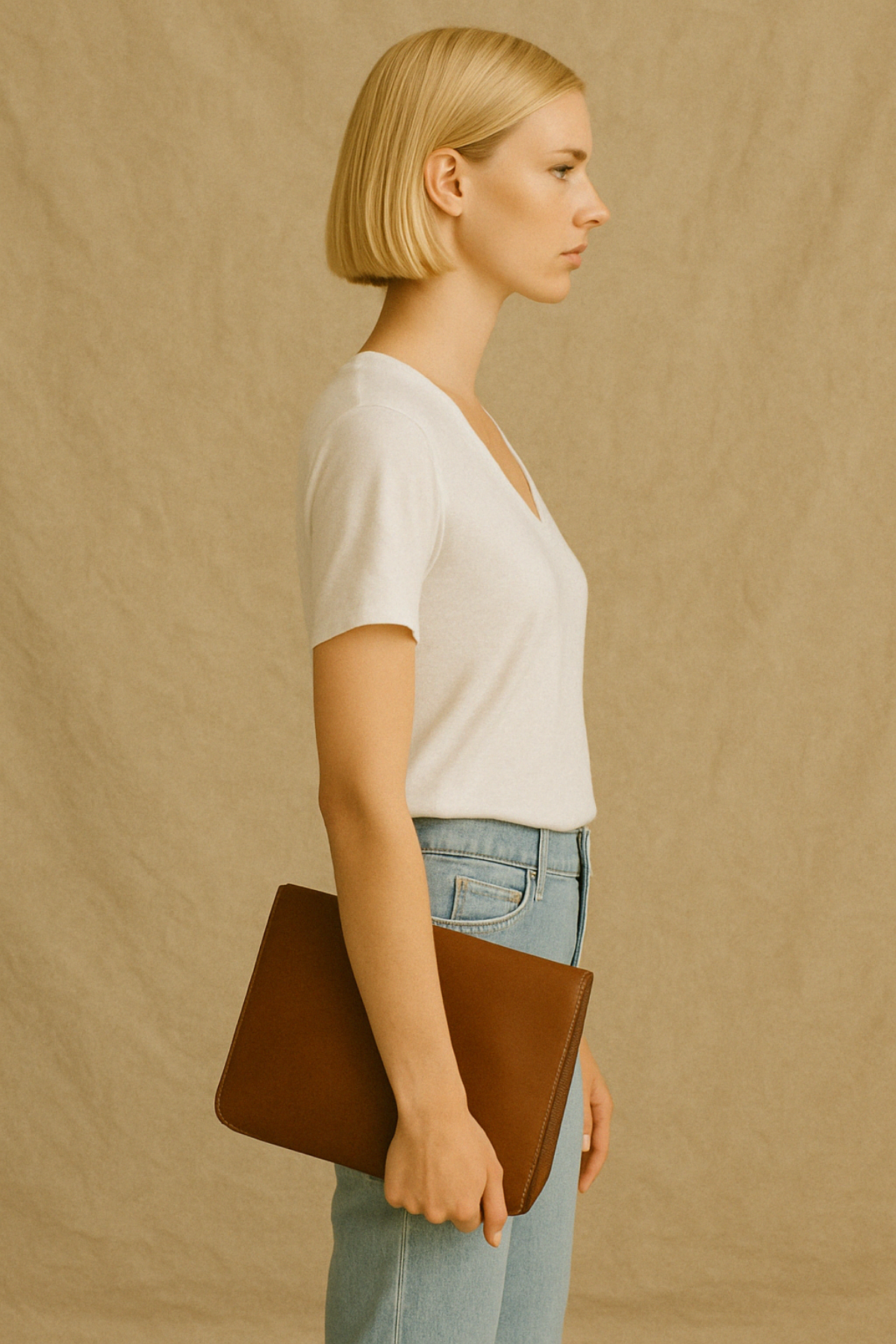 RIVA TEE, V Yaka, Organik Pamuk Karışımlı, Basic T-shirt 