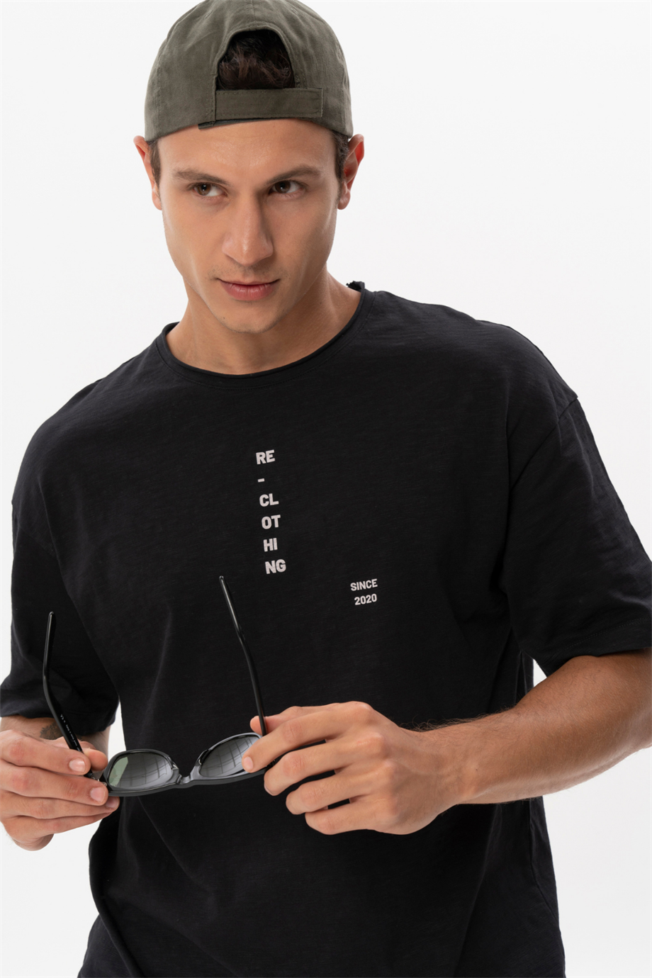 Rudy, Ön ve Arka Baskı Detaylı Organik Pamuklu Oversized T-shirt