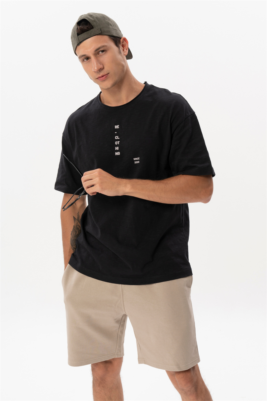 Rudy, Ön ve Arka Baskı Detaylı Organik Pamuklu Oversized T-shirt