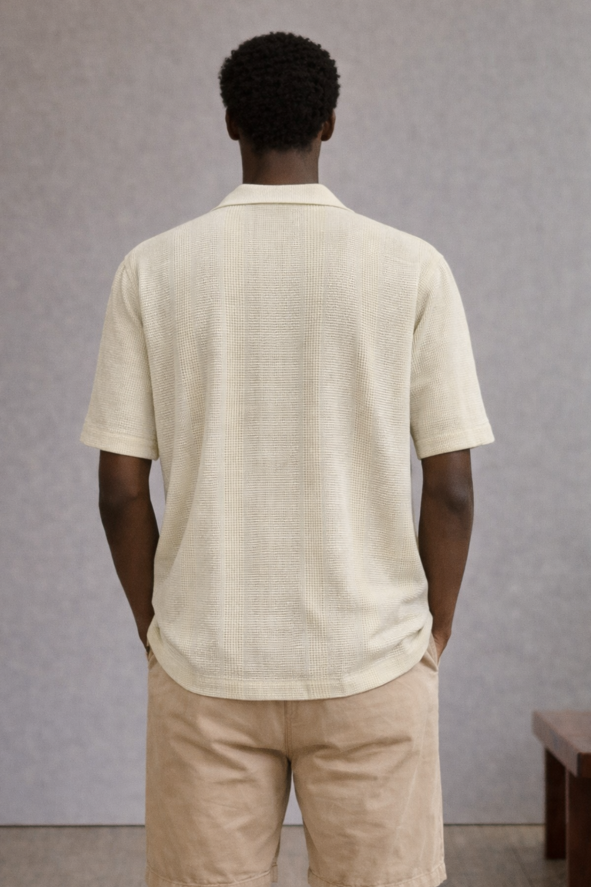 SIMON SHIRT, Kısa Kollu Waffle Gömlek