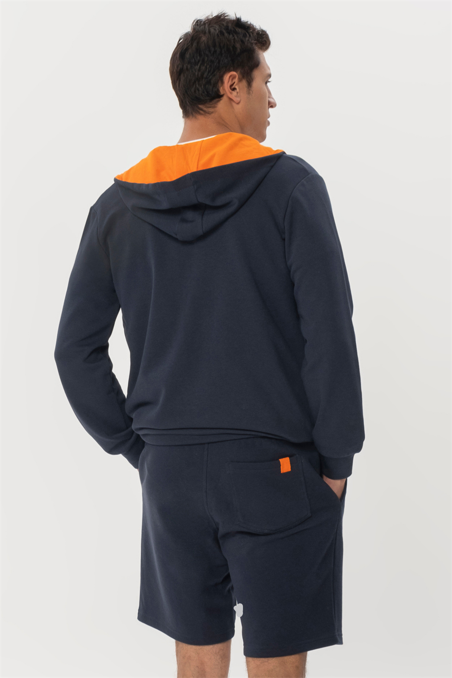 Stan, Kontrast Renk Detaylı, Kapüşonlu, Organik Kumaşlı Erkek Sweatshirt