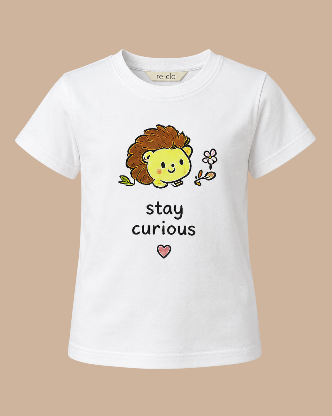 STAY CURIOUS, Organik Kumaşlı Kısa Kollu Baskılı Unisex Çocuk T- shirt