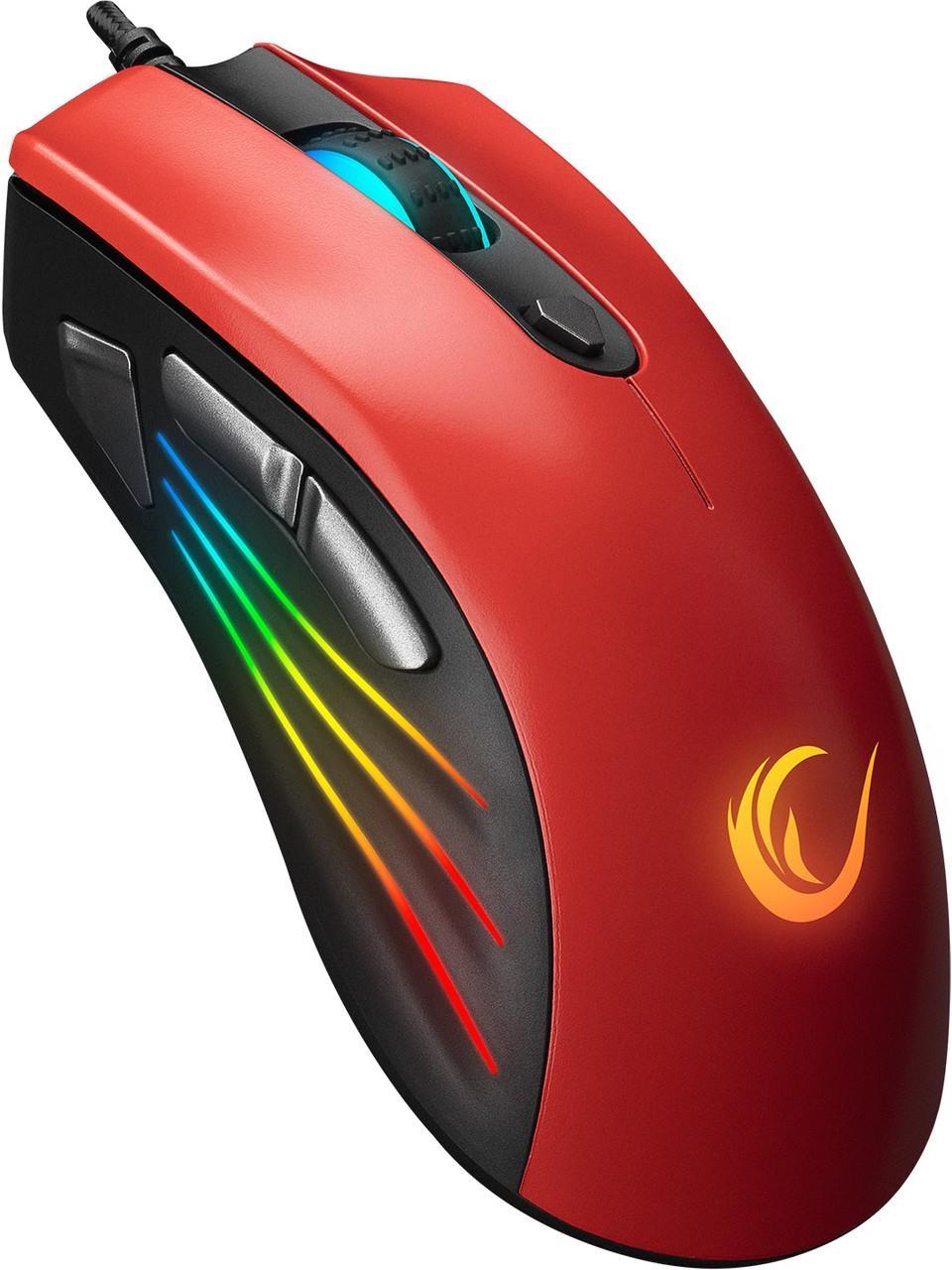 TICARIURUN-00629Rampage SMX-R33 Kırmızı RGB Makrolu Ergonomik Optik Kablolu Oyuncu Mouse