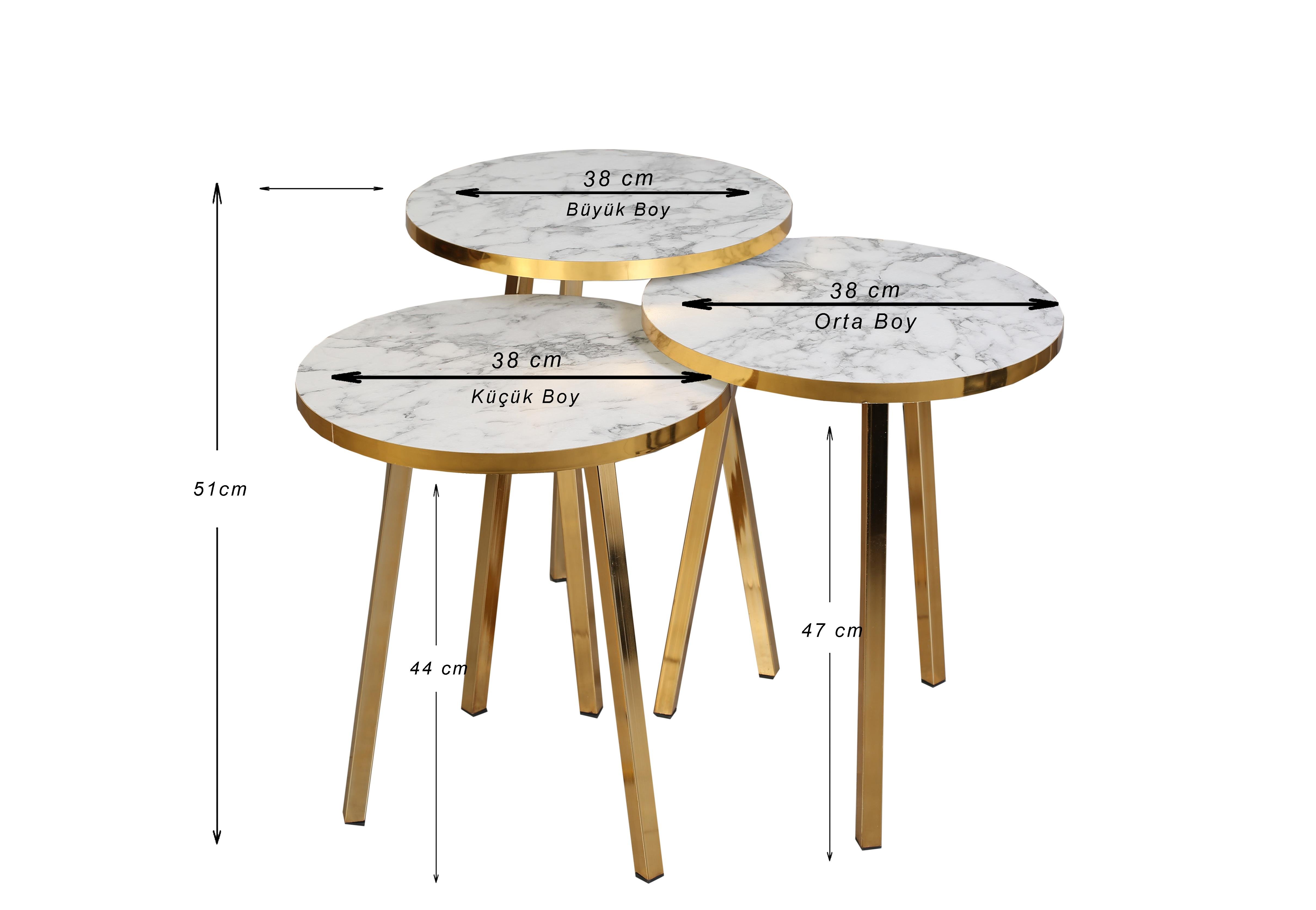 TICARIURUN-00488ROUND COFFE TABLE METAL P20 LEGS COVE GOLD CARRERA