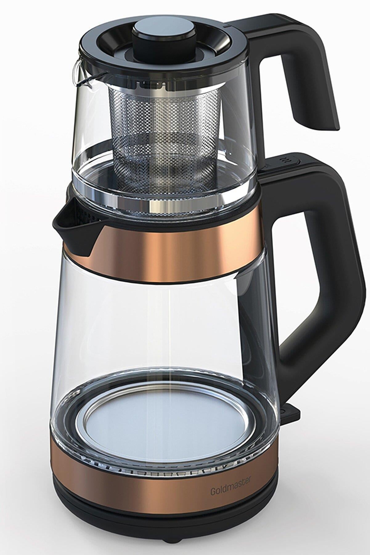 GOLDMASTER YENİDEM GM-8325RG CAM ÇAY MAK ROSE GOLD
