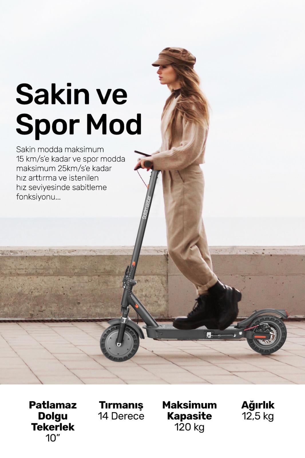 GOLDMASTER PROENERGY 500W ÖN ARKA SÜSP. E-SCOOTER