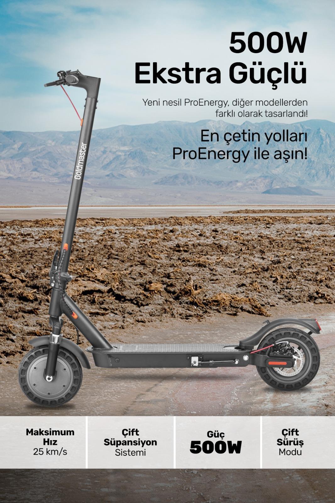 GOLDMASTER PROENERGY 500W ÖN ARKA SÜSP. E-SCOOTER