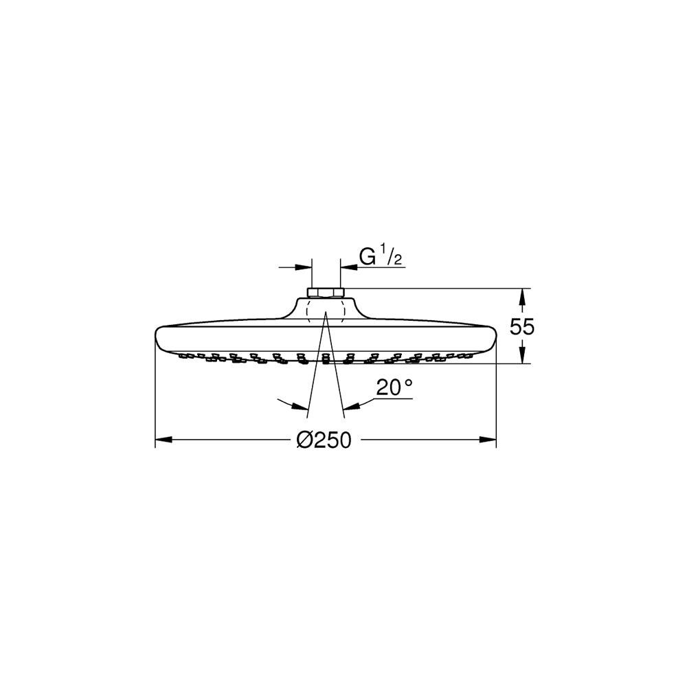 GROHE TEMPESTA 250 TEPE DUŞU 1 AKIŞLI