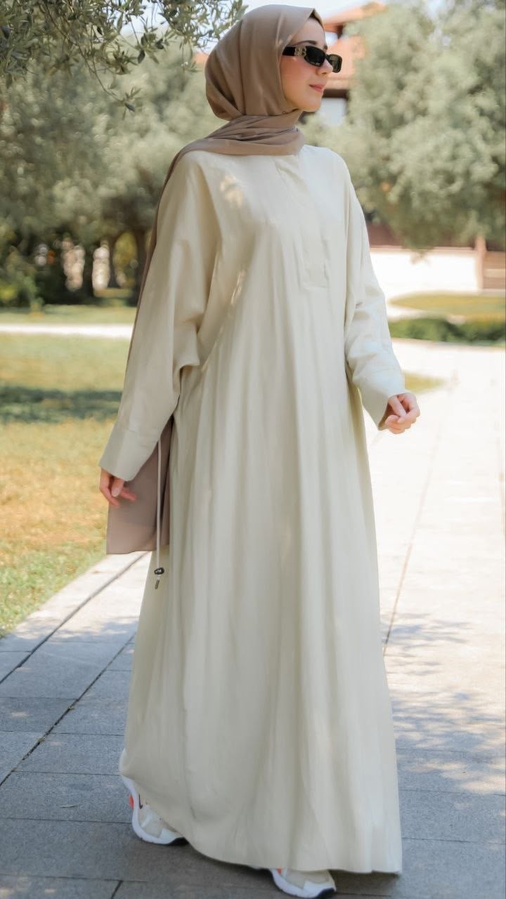 Sarı Yarasa Kol Elbise 5157