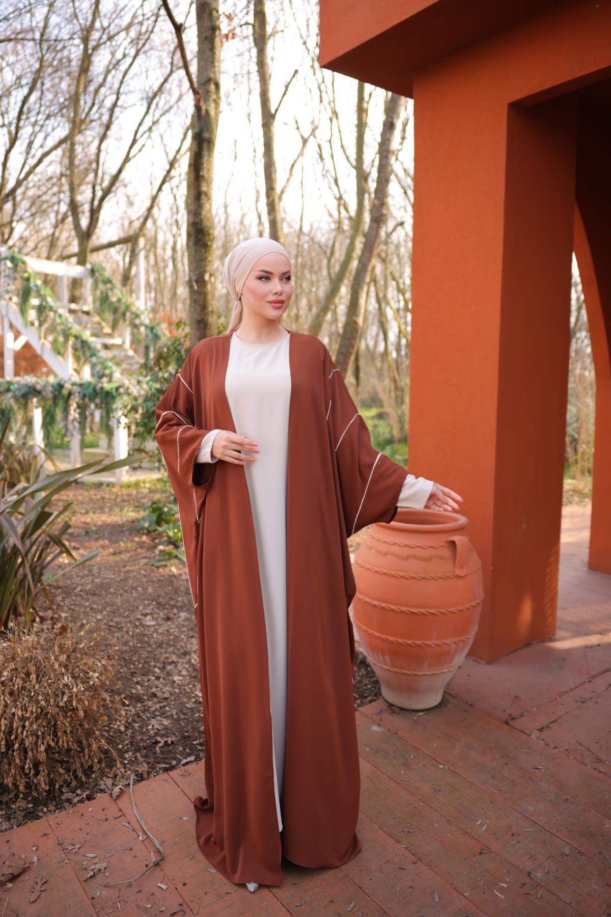 Taba Biyeli Abaya Takım Nsr5081