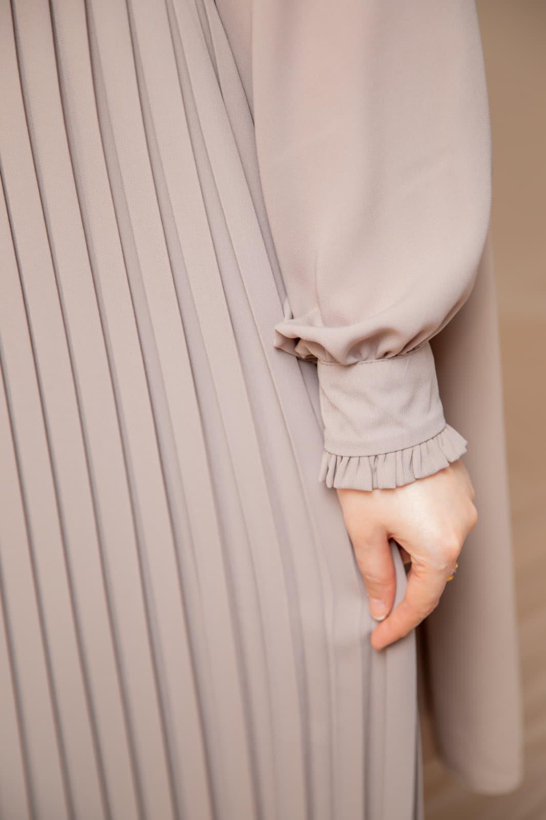 Vizon Pliseli elbise 5129