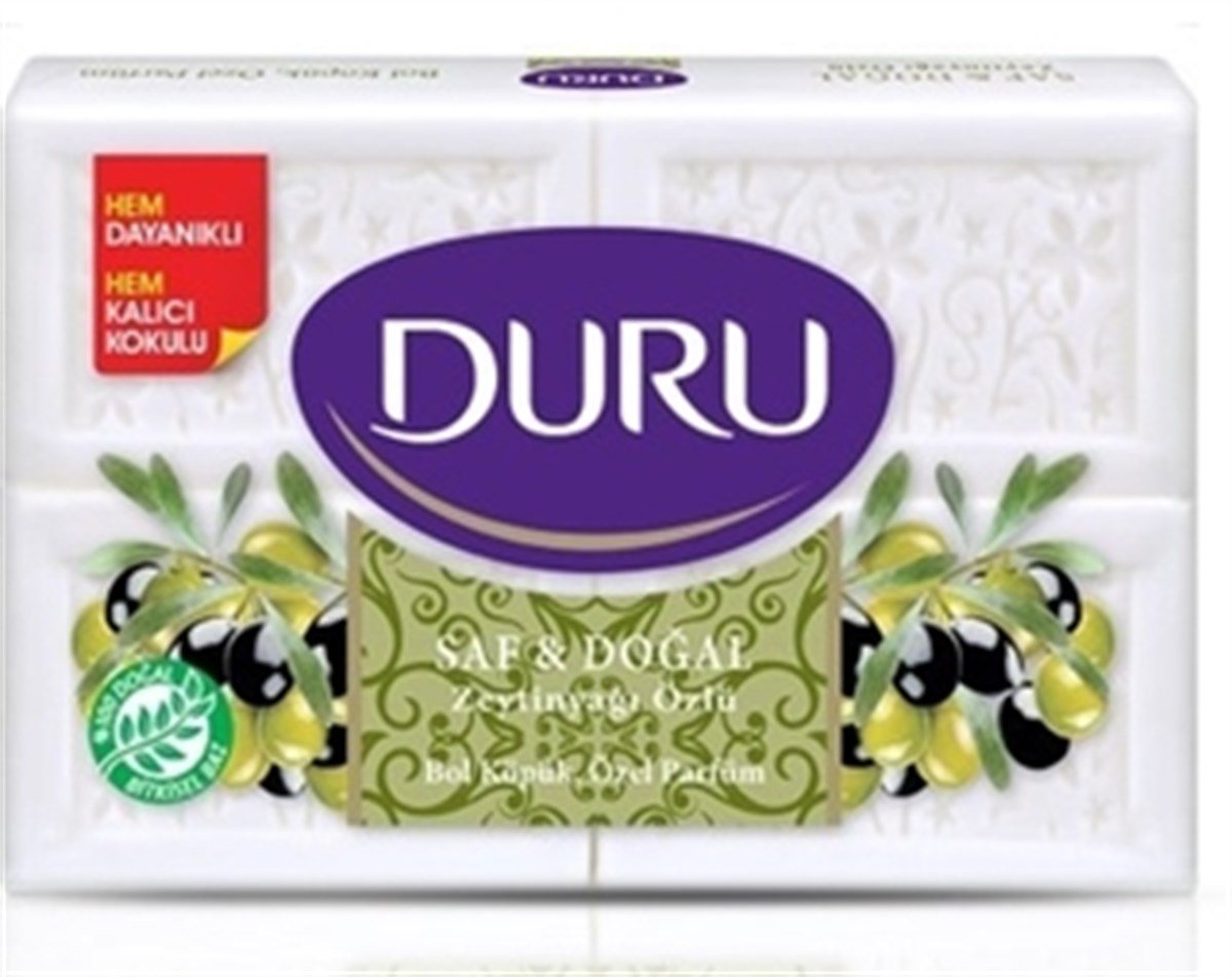 DURU SAF DOGAL  ZEYTINYAGLI SABUN-600gr-(4^^lüx15)