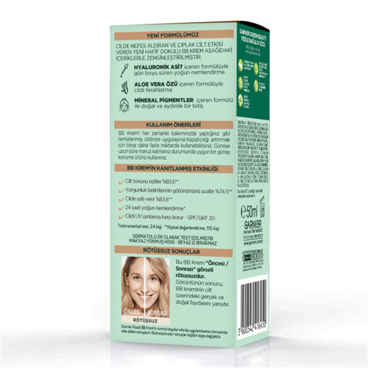 Garnier Bb Krem Mucizevi Normal Ciltler Için Cilt Kusursuzlaştırıcı Açık Ton 40ML