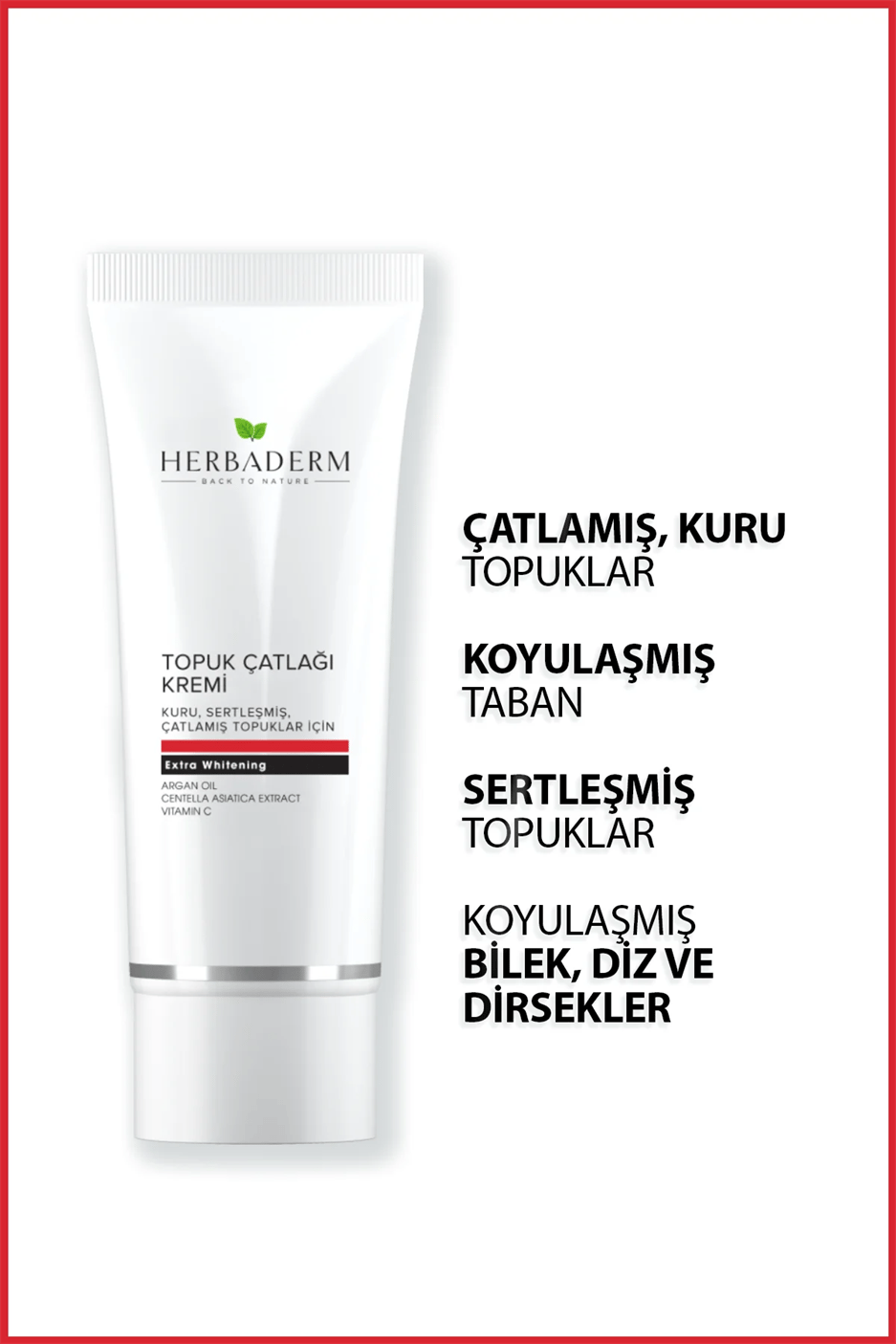 Herbaderm Ayak Ve Topuk Çatlaklarına Karşı Bakım Kremi Argan Yağlı 60 Ml