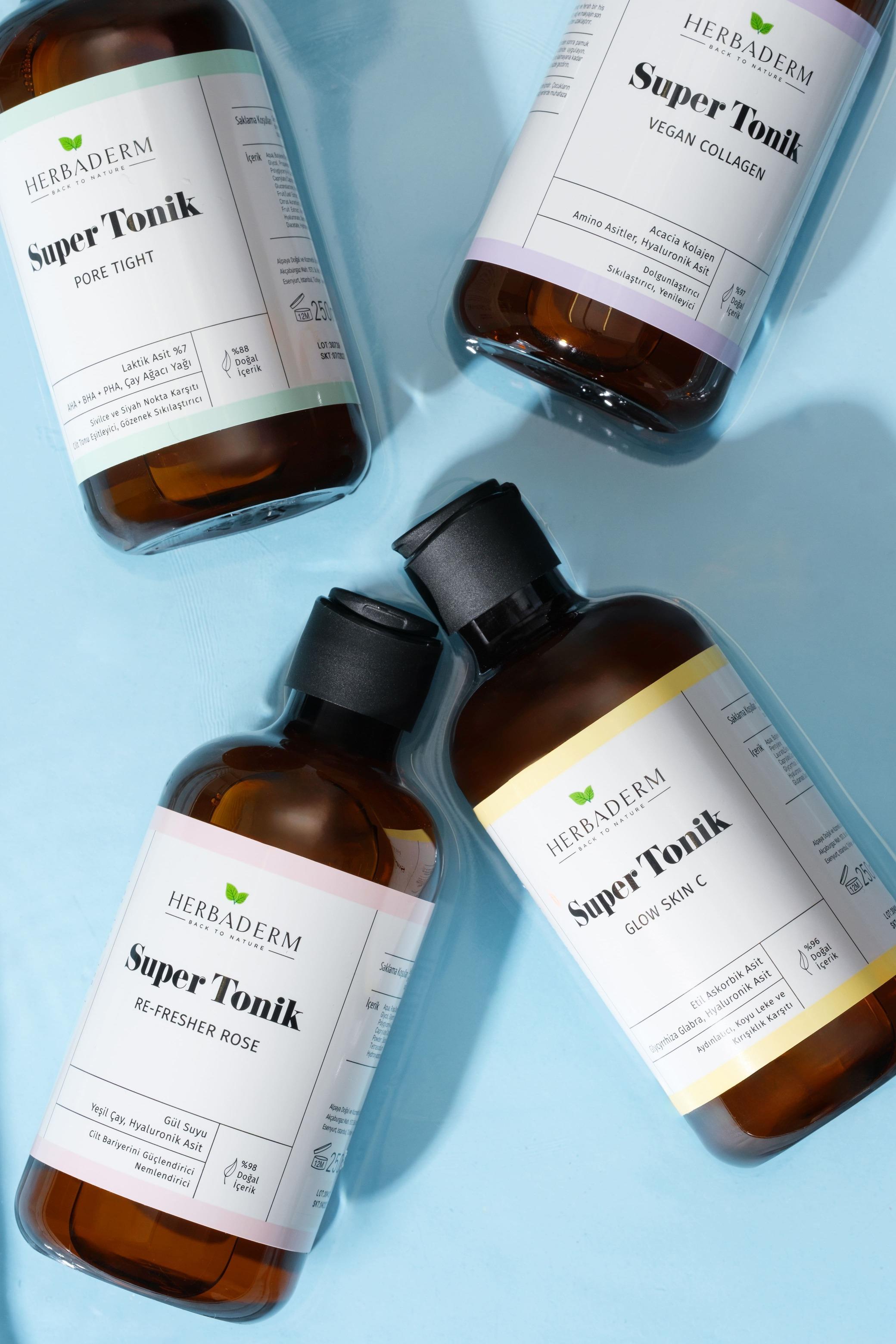 Herbaderm Glow Skin C Aydınlatıcı, Leke ve Kırışıklık Karşıtı Super Tonik