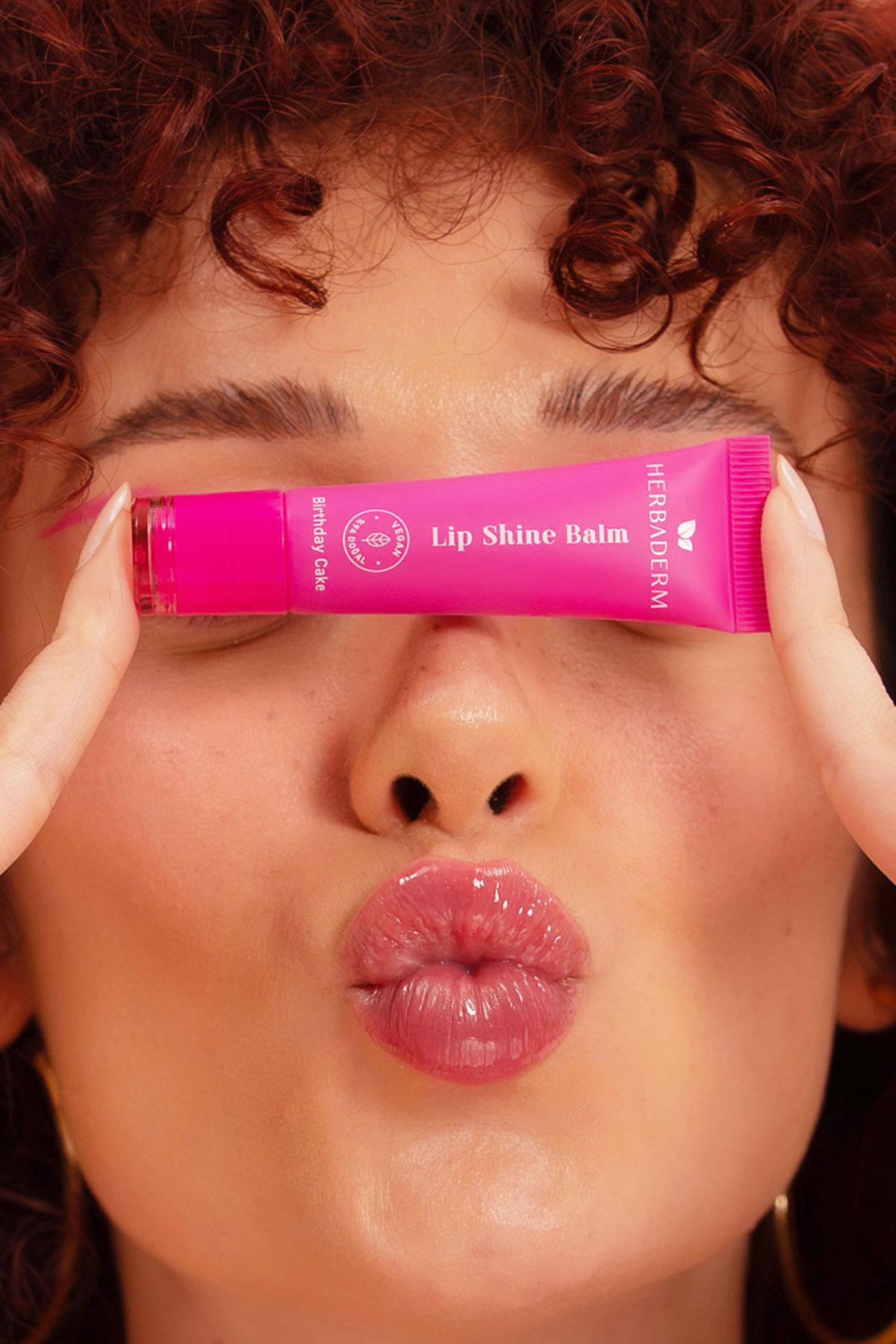 HERBADERM LIP SHINE BALM BIRTHDAY CAKE