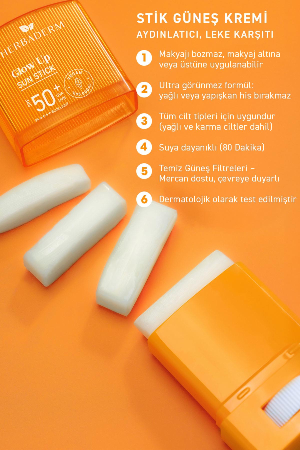 Herbaderm Stıck Güneş Koruyucu SPF 50+ Leke Karşıtı & Aydınlatıcı 19 gr