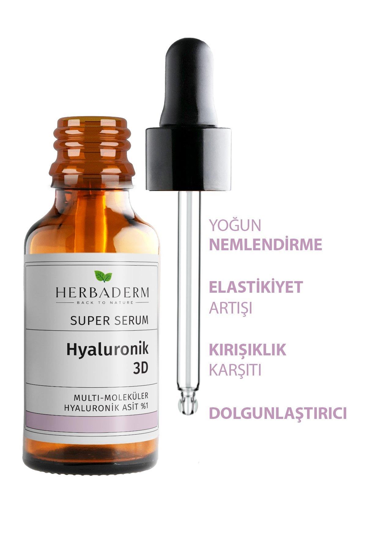 Herbaderm Süper Serum (Hyaluronik Asit 3D %1) Nemlendirici 30 Ml