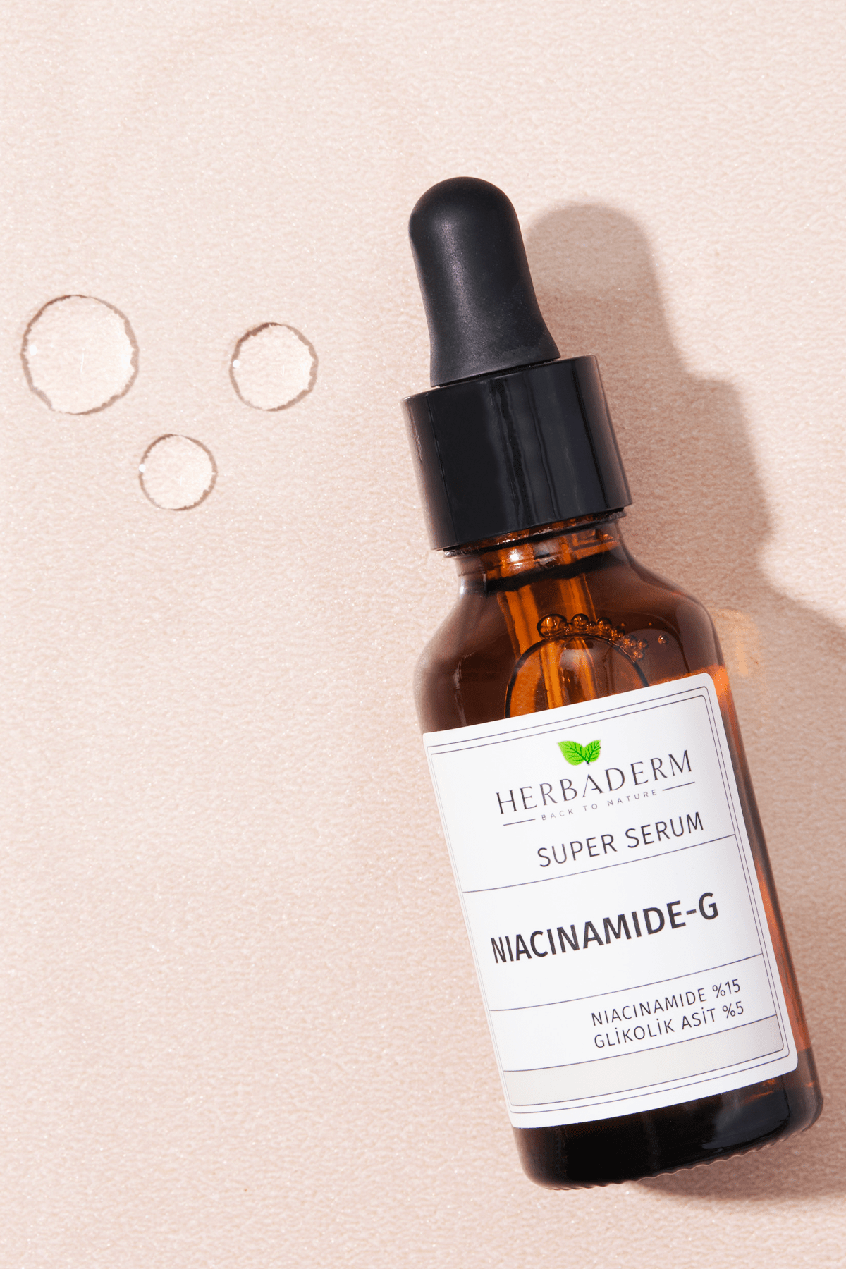 Herbaderm Süper Serum (Niacinamide %15 + Glikolik Asit %5) Leke, Kırışıklık ve Sivilce Karşıtı 30 Ml