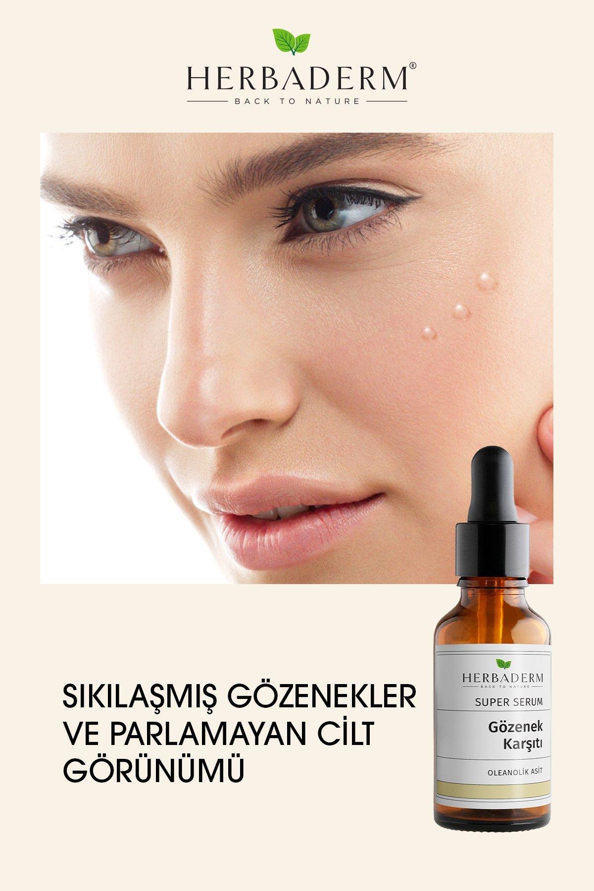 Herbaderm Süper Serum (Oleanolik Asit) Gözenek Karşıtı 30 Ml