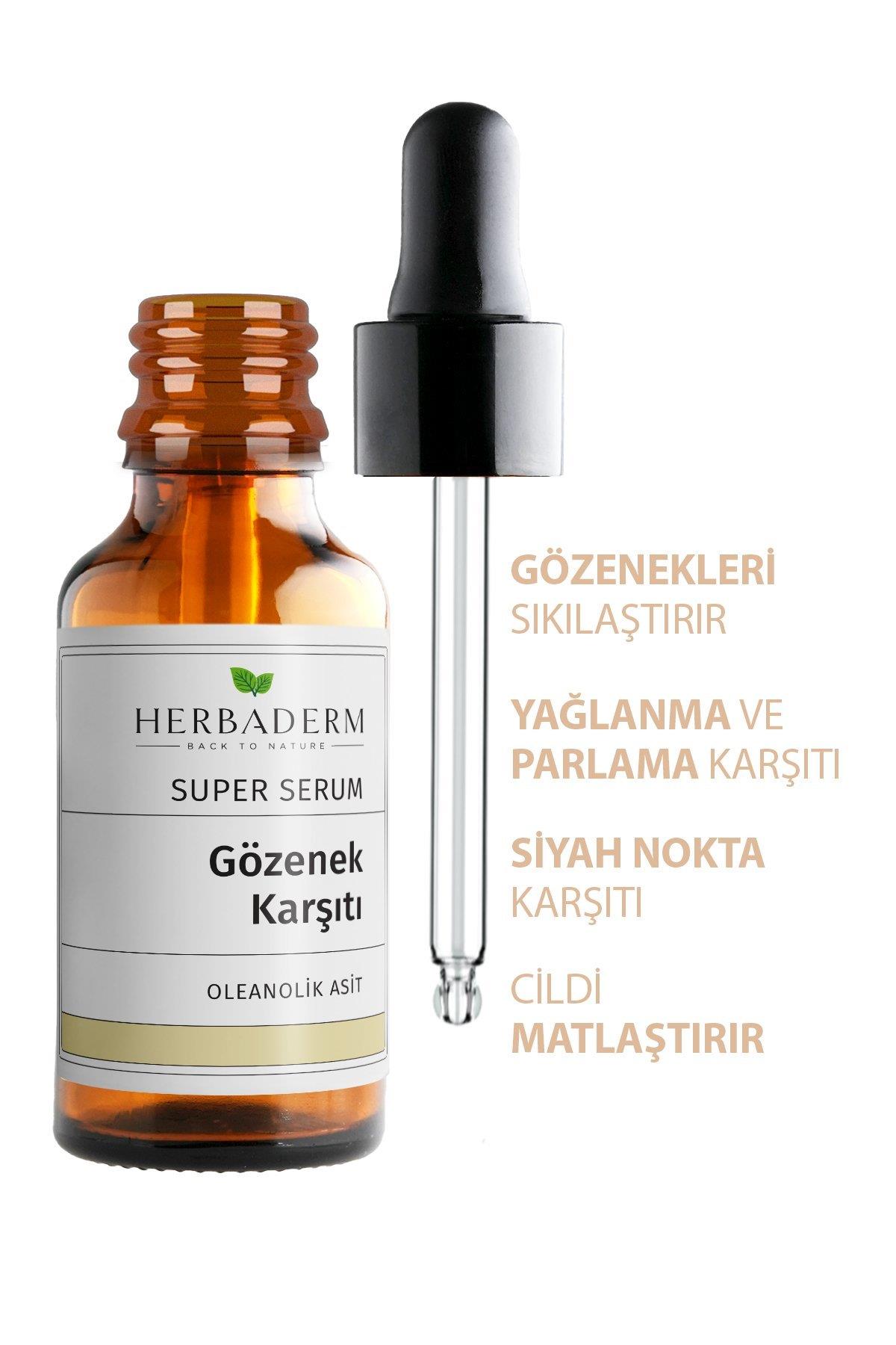 Herbaderm Süper Serum (Oleanolik Asit) Gözenek Karşıtı 30 Ml