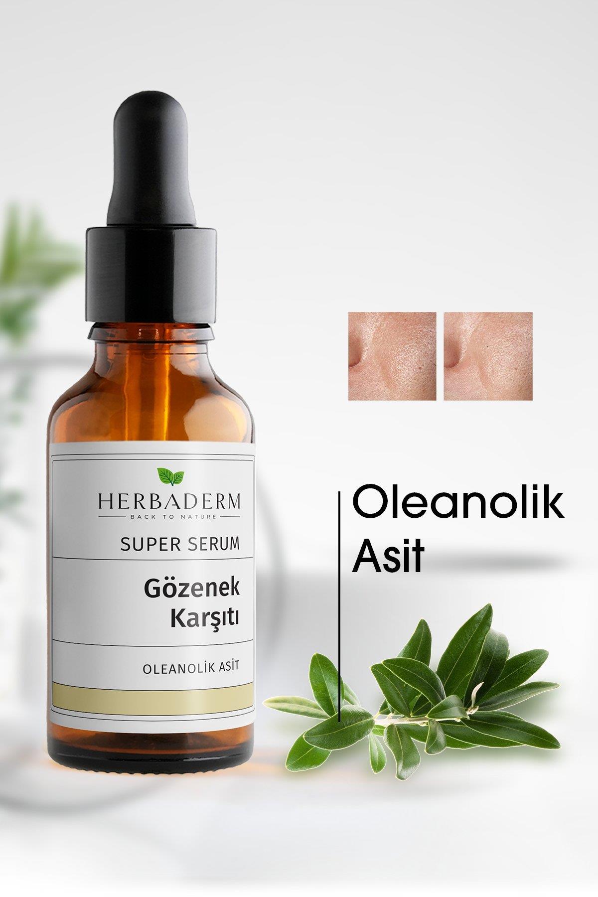Herbaderm Süper Serum (Oleanolik Asit) Gözenek Karşıtı 30 Ml