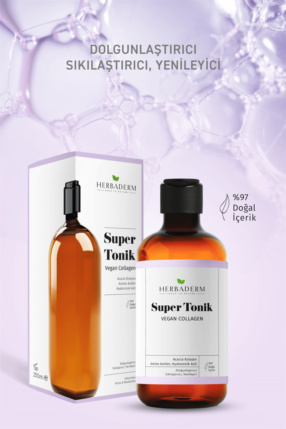 Herbaderm Vegan Collagen Dolgunlaştırıcı Super Tonik