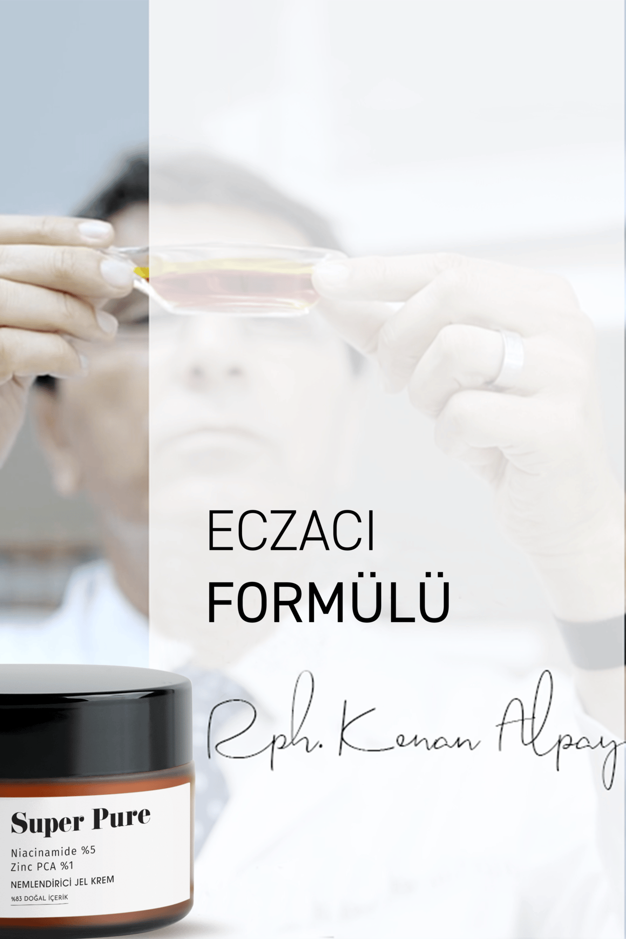 Herbaderm Yağlanmayı Azaltıcı Gözenek Sıkılaştırıcı, Sivilce ve Leke Oluşumuna Karşı Nemlendirici Jel Krem SUPER PURE Niacinamide %5+ Zinc PCA %1  %83 Doğal İçerik