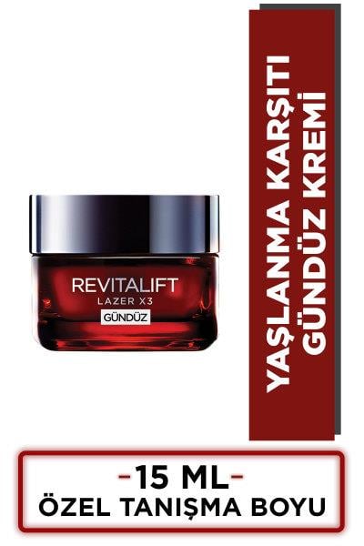 L'oréal Paris Revitalift Lazer X3 Yoğun Yaşlanma Karşıtı Gündüz Bakım Kremi- Tanışma Boyu 15 Ml