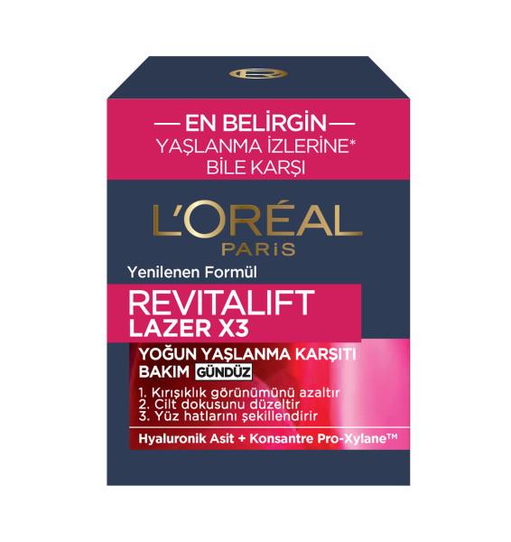 L'oréal Paris Revitalift Lazer X3 Yoğun Yaşlanma Karşıtı Gündüz Bakım Kremi- Tanışma Boyu 15 Ml