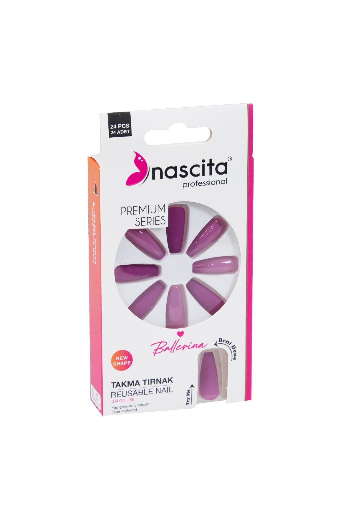 Nascita 24lü Renkli Takma Tırnak Ballerina - 157