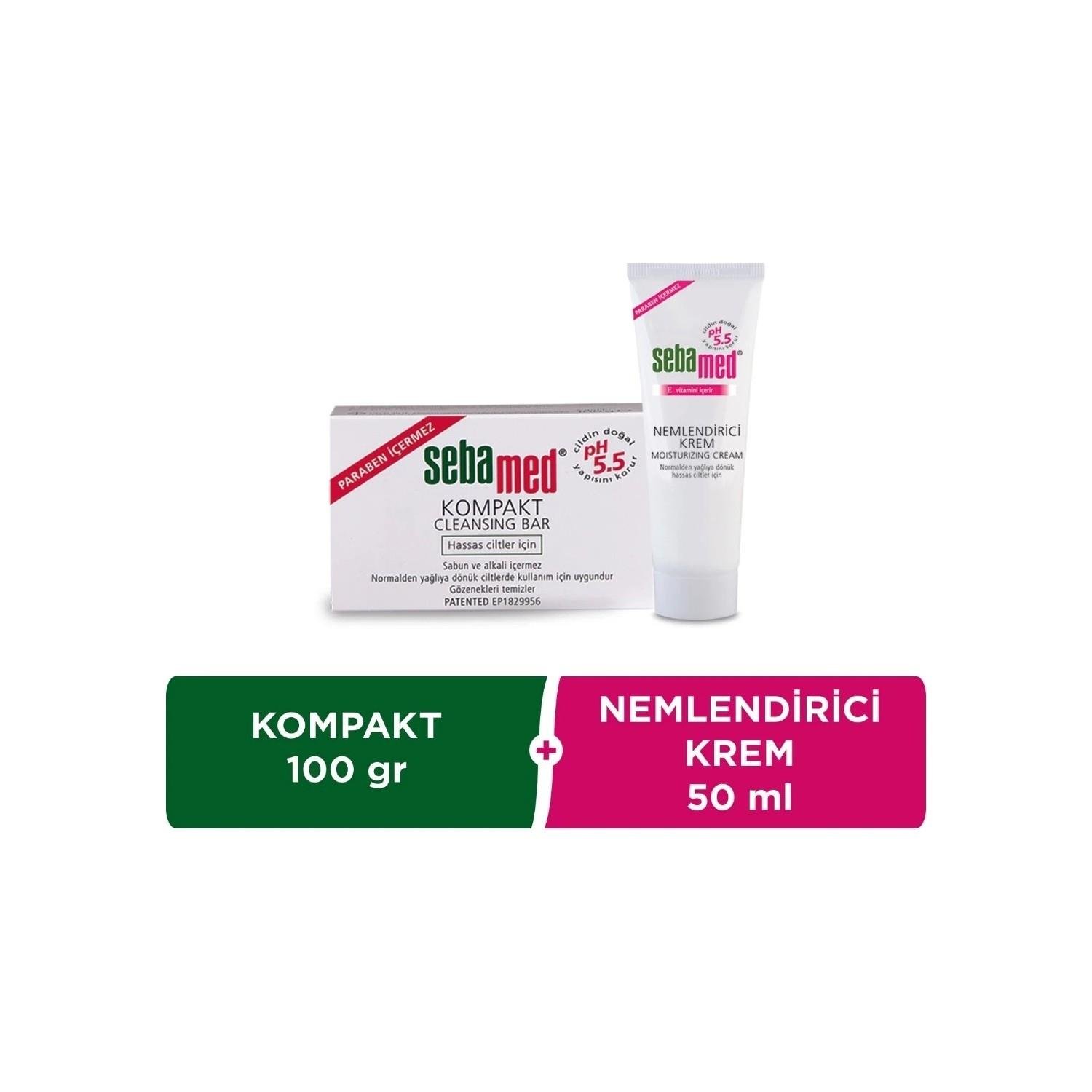 SEBAMED KOMPACT 100 GR+NEM. KREM TÜP 50ML SET.