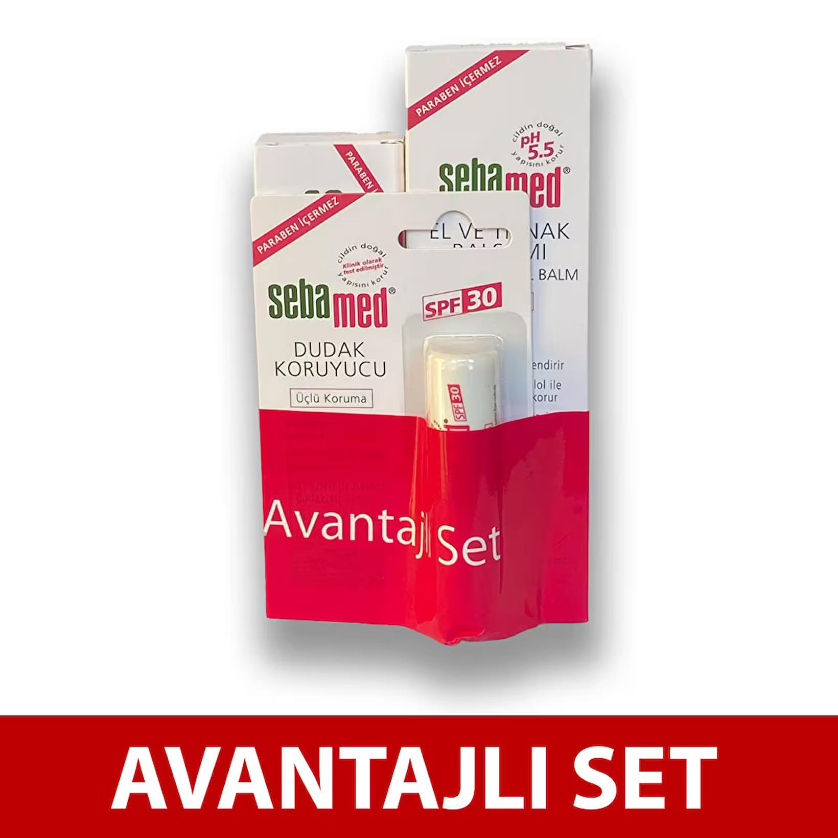 SEBAMED MOIS. CREM 50ML+LIP+HD-NAIL BAL 75ML SET