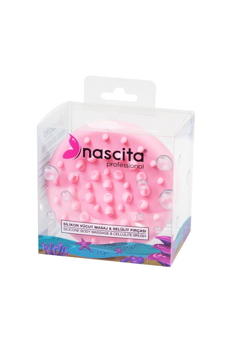Silikon Vücut masaj ve selülit fırçası