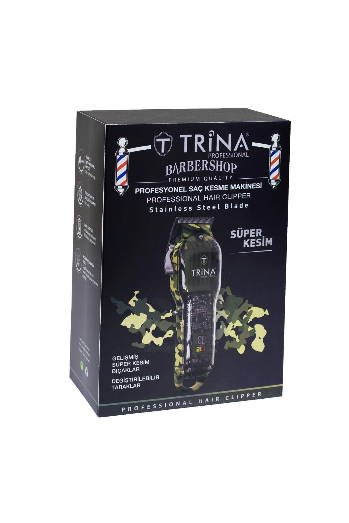 Trina Saç Kesme Makinesi Kamuflaj Desenli - 55