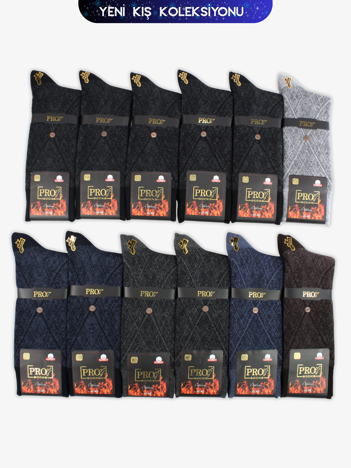14650PRO FABRİKAAyers Havlu Kışlık Soket Rahat Erkek 12'li Çorap
