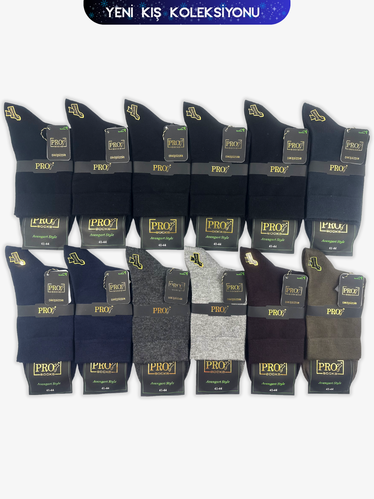 17451PRO FABRİKABahri Bamboo Kışlık Kısakonç Rahat Erkek 12'li Çorap