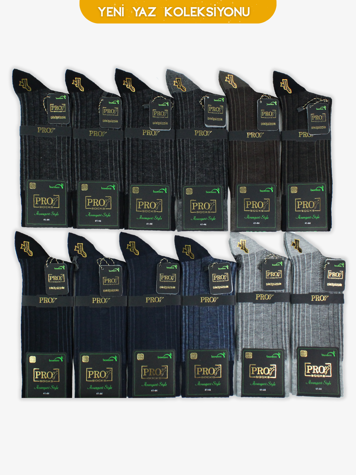 17182PRO FABRİKABeymen Bamboo Yazlık Rahat Erkek  Çorabı 12li